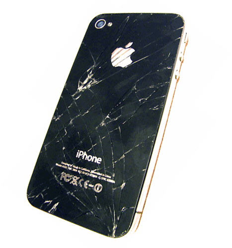 Broken Glass Iphone 4S Back